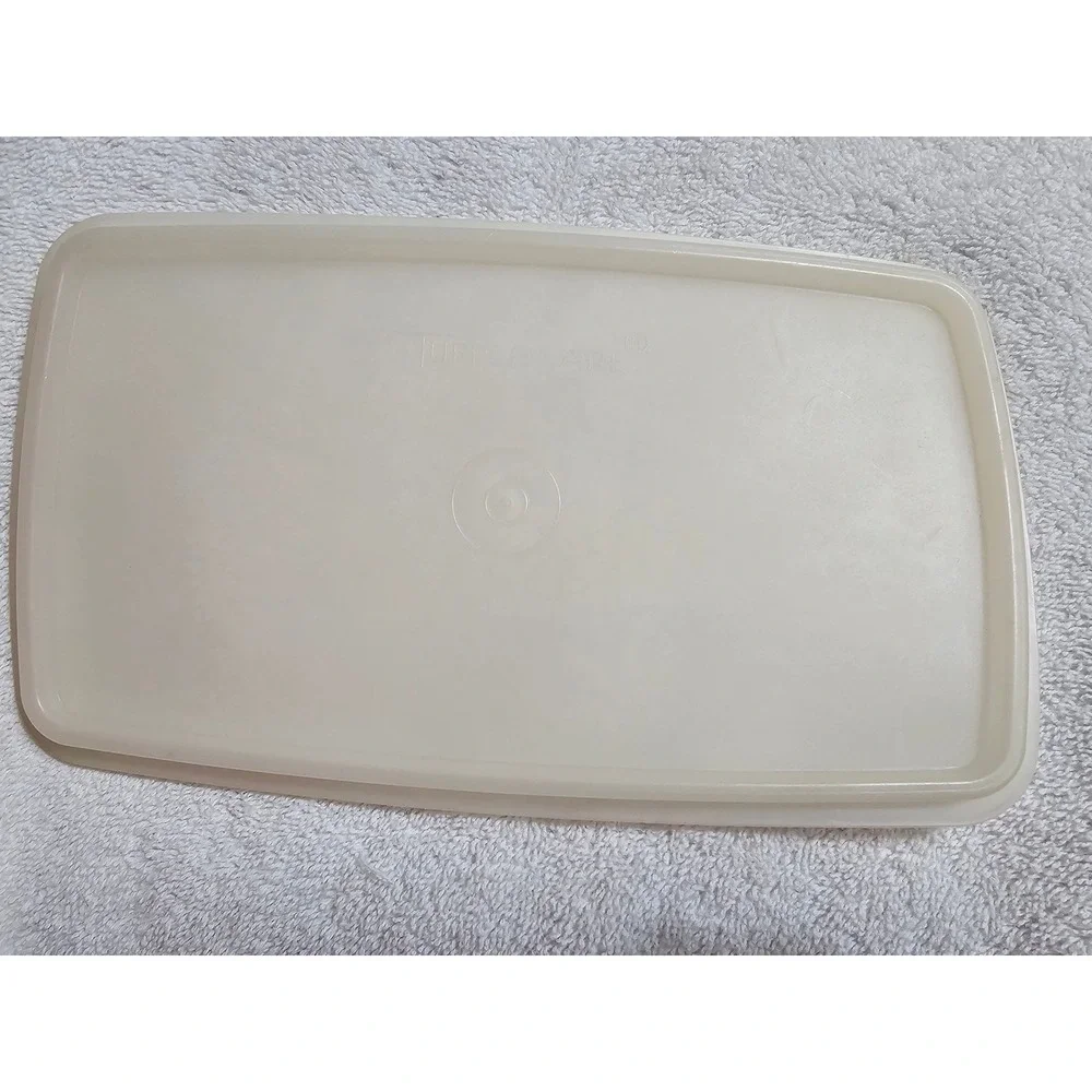 Tupperware Lid Replacement Part 917-13 Off‎ White Rectangle Vintage